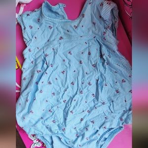 Baby girl bubble romper.
